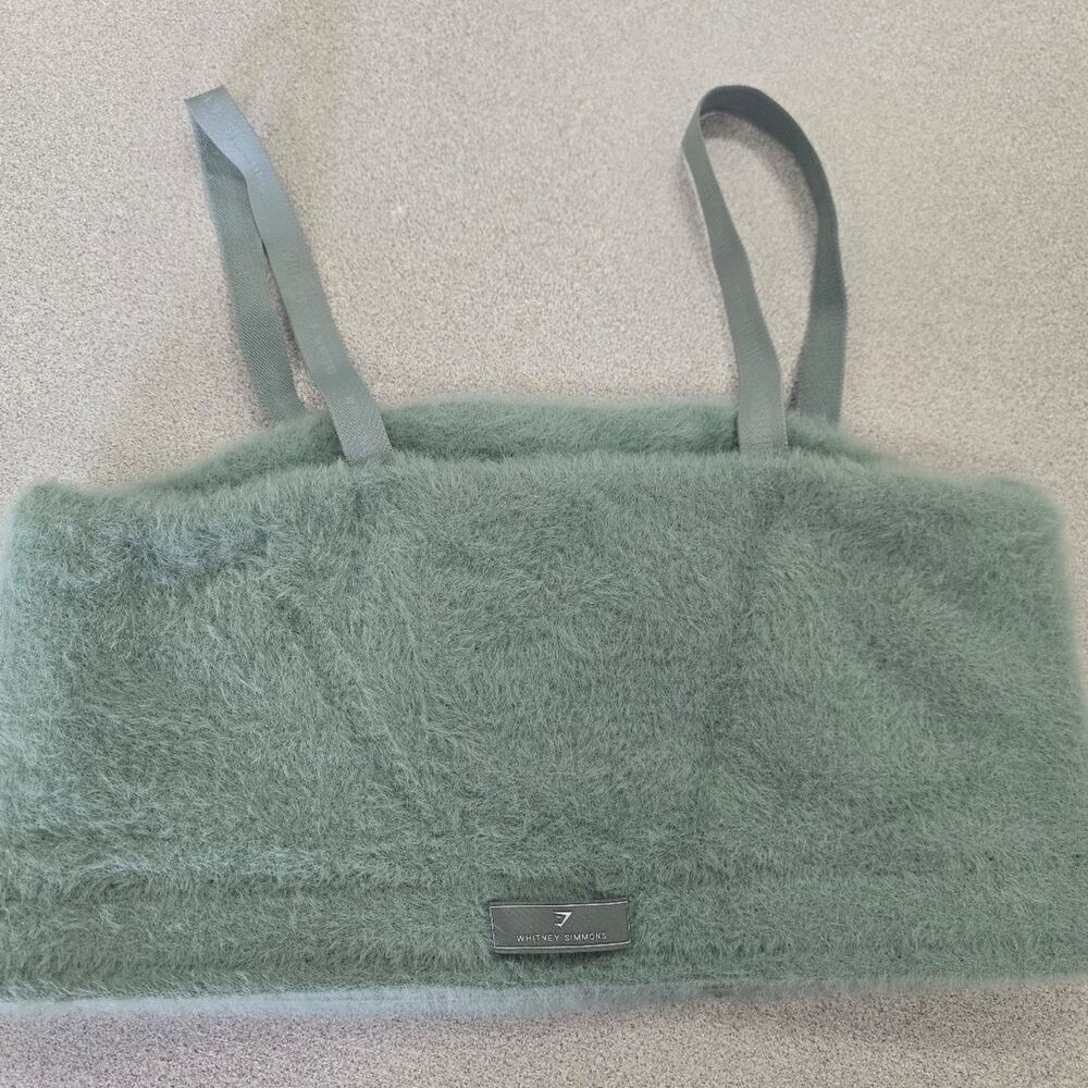 Gymshark x Whitney Simmons Eyelash bra Medium Green